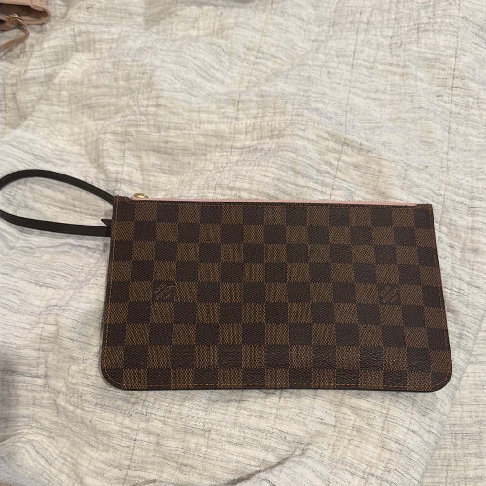 Louis Vuitton Brown Checkered Wristlet